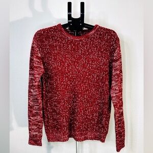 Native Youth Red Marled Knit Sweater Men’s Small Crewneck Designed in England